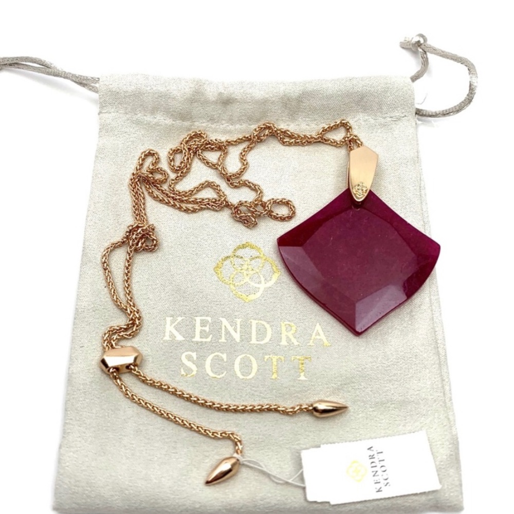 Kendra Scott Red Aislinn Long Pendant Necklace